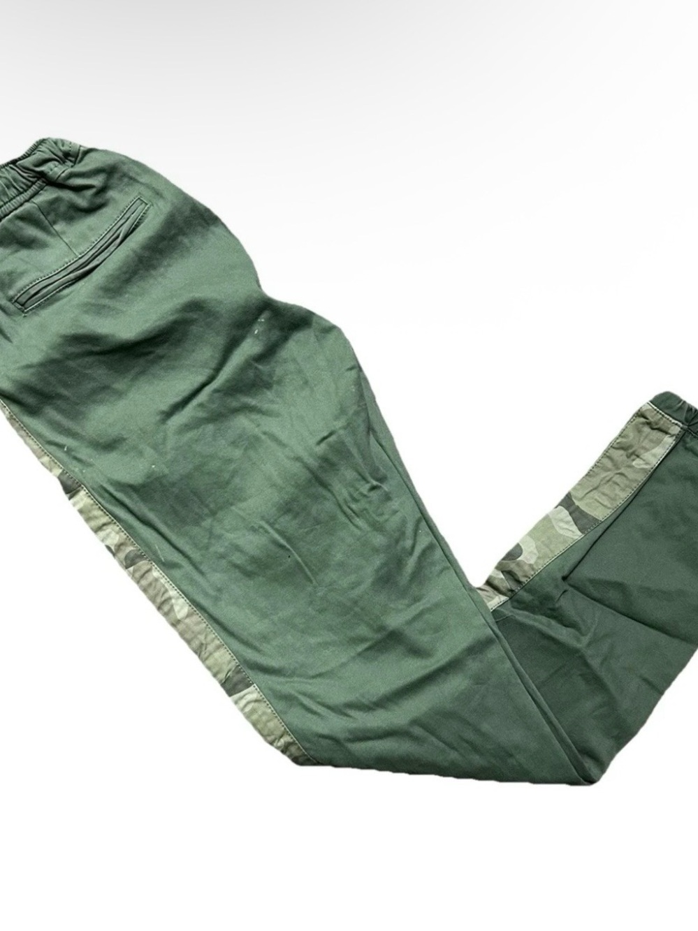 Boys Boden Olive Green Khaki Joggers Camouflage Size 9Y